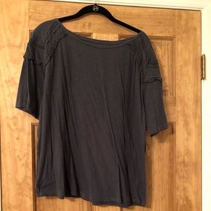 Loft ruffle detail Tee